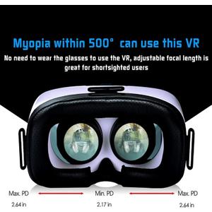 2025 New VR Headset for iPhone & Android Phone, Virtual Reality Goggles for VR Game Video Movies, Education,Kids, Compatible with Phones 4.5"-6.3"