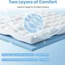 DUMOS Dual Layer 4 Inch Mattress Topper Full, Memory Foam Mattress Topper - 2 Inch Gel Memory Foam and 2 Inch Pillow Top Mattress Pad Cover for Back Pain, Thick Soft Topper with 8-16 Inch Deep Pocket