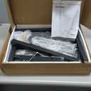 Seville Classics Airlift Mobile Height Adjustable Laptop Stand Computer Workstation for Sitting Classroom Home Office Medical Table w/Wheels, Flat Desk 24", Black