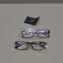 Gaoye 2-Pack of Reading Glasses - Blue-Light Filter, UV Protection - Readers with Rectangle Frames (Black)