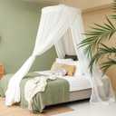 100% Cotton Bed Canopy for Queen & King-Size Beds | 2 Decorative Openings, 169.3"W x 531"L