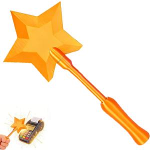 Magic Credit Card Wand Holder, 3D Printed Fairy Wand Credit Card Holder, Tap to Pay Magic Wands for Contactless Card Payment, with Hidden Slot, Credit Card Sleeve for Easy Checkout (Gold Pink)