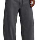 Men's Baggy Sweatpants Cotton Fleece Wide Leg Lounge Sweat Pants Drawstring Waist Jogging Pants with Pockets (Gray, M)