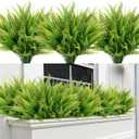 Sggvecsy 12 Bundles Artificial Boston Fern Plants Fake Boston Ferns Bushes Artificial Shrubs Outdoor Greenery UV Resistant Plants Faux Plastic Plants for Home Garden Indoor Outdoor Decor(Green)