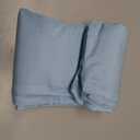 MIULEE Pack of 2 Decorative Outdoor Solid Waterproof Throw Pillow Covers Faux Linen Garden Farmhouse Coastal Cushion Cases for Summer Patio Tent Balcony Couch Sofa 20x20 Inch Blue Gray