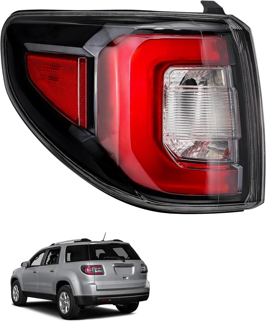 LED Tail Light Assembly Driver Side Compatible with GMC Acadia 2013-2016 & 2017 Acadia Limited - Outer Rear Lamp Replaces 84051375-PFM 23236014 13729708