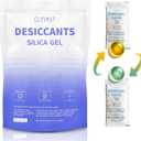 CLEVAST Silica Gel Packets Desiccant Packs for Storage 10 Gram 30 Packets, Silica Packets for Moisture Control, Food Grade Safe, Rechargeable Moisture Absorbers Gun Safe Dehumidifier for Jewelry