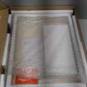 11x14 Shadow Box Frame - Vintage Gold & White Wood Display Case with Metal Latch & Real Glass - Large Memory Box Shadowbox for Wedding, Graduation, DIY - Pet Memorial & Loved One Remembrance