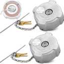 LOBIUTIYA 2 Pack 3" Female 1/ 4 Turn Locking Fuel Tank Cap, Compatible with Freightliner Century 112, Cascadia 125, Columbia 112 120, Aluminum Truck Gas Cap, Replace 03-37017-000 03-37017-002 572.1018