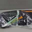 No Hook Shower Curtain with Snap in Liner Set, Black Marble Design, Waterproof Washable Fabric Hotel Shower Curtains for Bathroom Decor with See Through Mesh Top Window 71x74 Inch