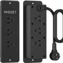 HHSOET Recessed Power Strip, Fast Charging Furniture Outlet Flat Plug, Flush Mount Surge Protection with 6 AC Outlets, 6ft Power Cord for Conference Table, Nightstand