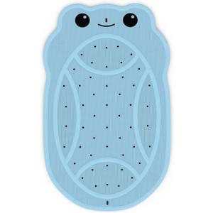 Upgraded Bathtub Mat Non Slip, Kids Bath Mat 30"x 18", Bath Mat for Tub Non Slip with Strong Suction and Textured Surface, Natural Rubber Latex Free PVC Free Safe for Baby, Frog Pattern, Blue