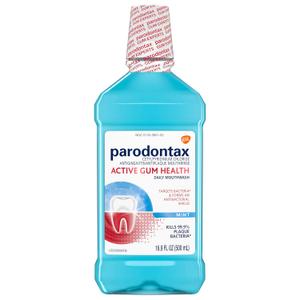 Parodontax Active Gum Health Mouthwash, Antiplaque and Antigingivitis Mouthwash, Mint, 16.9 Fl Oz