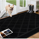 JSEI Dirt Trapper Door Mat 36"x60", Black
Non-Slip Washable Entryway Mats, Dog Door Mat, Absorbent Floor Mats, Low Profile Welcome Mat for Front Back Door