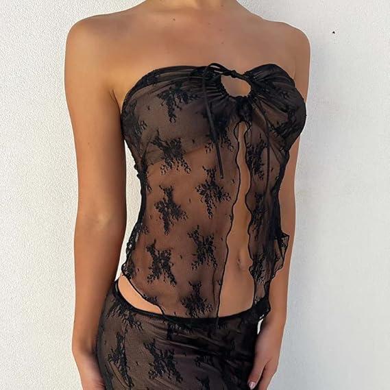Women Y2k Backless Crop Top Sexy Tie Up Spaghetti Strap Camisole Shirt Cute Summer Tops, Size M