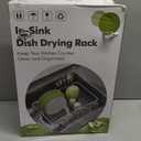 JASIWAY Dish Drying Rack in Sink, Expandable Stainless Steel Dish Drainers for Kitchen Counter, Dish Dryer Rack for Inside Sink, Over The Sink Dish Racks with Utensil Holder, Silver