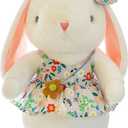 DiSiMi Soft and Cute Plush Rabbit with Flower Skirt, Embraceable, Washable, Kids' Party Decor