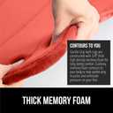 GORILLA GRIP Memory Foam Bath Mat, Soft Absorbent US Designed Bathroom Rug, Gripping Dots Machine Washable Bathmat, Cushioned Floor Mats, Shower Sink Rugs Room Dcor Accessories, 24x17 Coral