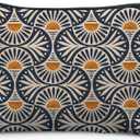 Boho Makeup Bag Gifts for Women, Sunset Leaf Aesthetic Makeup Pouch