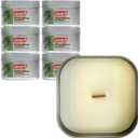 Coleman Scented Outdoor Citronella Candle with Wooden Crackle Wick, Pine Scent, 6 oz (Pack of 6)