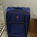 SWISSGEAR Sion Softside Expandable Spinner Luggage Durable Lightweight Travel Suitcase, Blue, Carry-On 21-Inch
