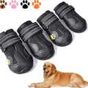 XSY&G Dog Boots,Waterproof Dog Shoes,Dog Booties with Reflective Rugged Anti-Slip Sole and Skid-Proof,Outdoor Dog Shoes for Medium to Large Dogs 4Pcs-Size6