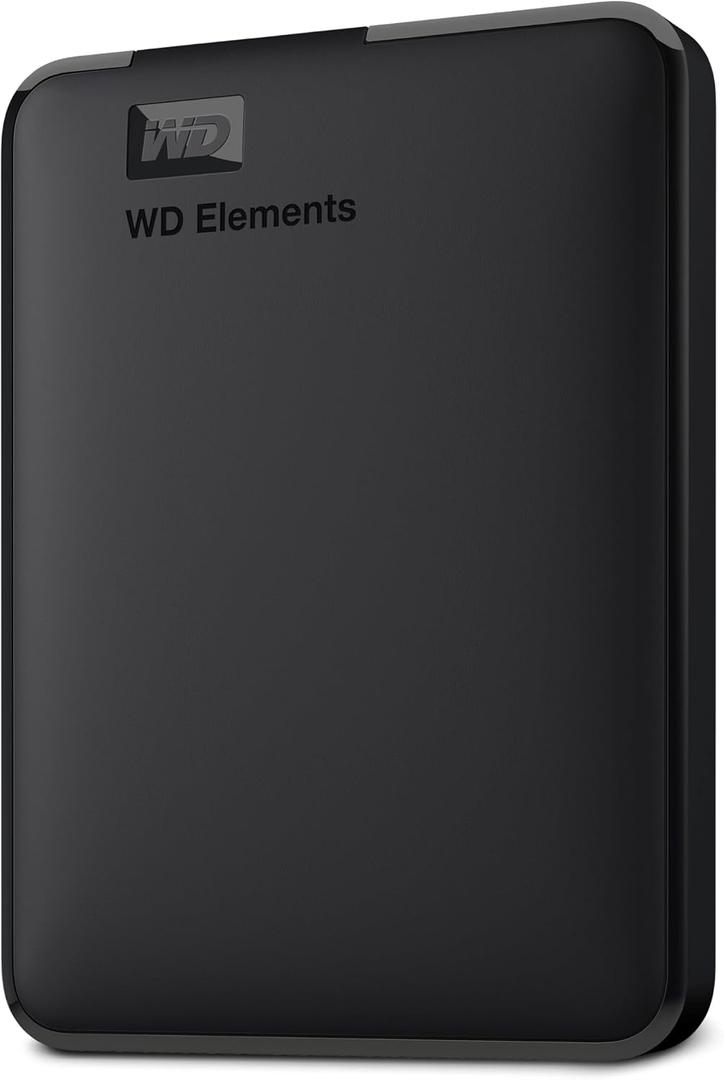 Western Digital WD 1TB Elements Portable External Hard Drive for Windows, USB 3.2 Gen 1/USB 3.0 for PC & Mac, Plug and Play Ready - WDBUZG0010BBK-WESN