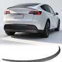 Rear Spoiler Compatible with Model Y 2020-2023 Carbon Fiber Patterned ABS Spoiler Wings Lip Tail Wing Rear Trunk Lid Accessories