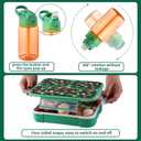 Kids Lunch Box Bag Set - 3D Dinosaur Lunch Bags for Boy with Containers Reusable Complete Lunch Kit Included 3-Compartment Lunchbox Leakproof Insulated Lunch bag Sets for Toddler School Lunch Supplies