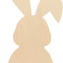 Wooden Bunny, Pack of 3 Easter Wooden Bunny Cutouts for Crafts, 12 Inch x 6 Inch (1/4 Inch Thick) Wooden Rabbit Decor, Unfinished Wood Spring Bunnies, Easter Crafts for Adults, Paint and DIY