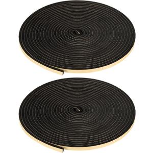 PATIKIL Foam Insulation Tape, 2Pcs 3/8" W x 1/4" t x 32.8FT Self Adhesive Weather Stripping Door Seal Strip for Door Window Air Conditioning, Black