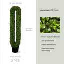 Boxwood Topiary Trees – Set of 2 – 3 feet High Artificial Boxwood