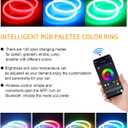 Qasim Angel Eyes Halo Rings Cotton Lights 12V 80MM RGB LED Universal for Car Scooter Motorcycle DRL with Turn Signal Function APP Bluetooth Control Multi-Color 2-Pack