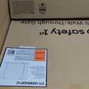 Safety 1st Easy Install Walk Thru Baby Gate for Doorway With Door, Dog Gates, Fits 29"-38", Easy Install 28" Tall, White