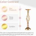 2 Pcs Versatile Metal Flower Arrangement & Candle Holder Stand Set for Wedding Party Dinner Centerpiece Event Restaurant Hotel Decoration (Gold, 2 x M)