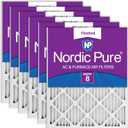 Nordic Pure 14x25x1 (Actual Size: 13 1/2 x 24 1/2 x 3/4) Pleated MERV 8 Air Filters 6 Pack
