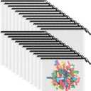 Smarpau A5 Mesh Zipper Pouch, 24 Pack 9.5" x 7.1" Plastic Zipper Pouches for Organizing, Multipurpose Waterproof Zip Bags for Travel Office Home Storage, Black