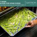 Commercial Quality Cookie Sheet Pan - 2 Pack Aluminum Half Sheet Baking Pan by Saffron & Sage Home Living - This 18x13 Baking Sheet Set is Rust & Warp Resistant, Heavy Duty, of Thick Gauge