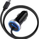 USB C Car Charger, 3.4A Fast Charging Car Charger for Samsung Galaxy S26 S25 Ultra S24 FE S23 S22 S21 S20 S10E S9 S8 Note 20 10 A16 A15 A14 A56 A36 A26 A50 A20 A51 A71 A21 A10E, with 3ft Type C Cable