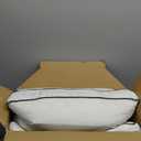 L LOVSOUL Goose Feather Down Pillow Standard Size of 2,Ultra Soft 100% Organic Cotton Fabric, 700TC,800 Fill Power, Luxury Hotel Collection Bed Gusseted Pillows for Back, Stomach or Side Sleepers