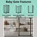 ALLAIBB 40.55" Extra Tall Baby Gate 76.77-84.65" Wide Dog Pet Gate Black | Extra-Tall,Extra-Wide,Pressure/Hardware Mount,More Durable Safety,One-Hand Walk Through,for Indoor,Doorways,Kitchen,Stairs