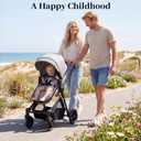 Lightweight 2-in-1 Baby Stroller with Reversible Seat, Grey