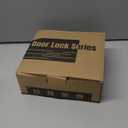 Square Passage Gold Door Handles (No Lock and Key), Non-Locking Heavy-Duty Gold Door Handle for Bathroom and Interior Closet, Satin Brass, 1 Pack