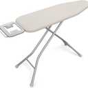 Yaheetech Foldable Ironing Board, Heavy Duty Iron Board with 9 Adjustable Heights, 4 Layer Cover and Safety Iron Rest, 52X14 Compact and Space Save Iron Board for Home Laundry Room Use, Beige