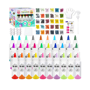 Pack Of 2 30 Colors Tie Dye Kit, Tie Dye Set for Kids, Pre-Filled Tye Dye Bottles, Non Toxic Permanent Fabric Dye Art Set, Easy DIY Fabric Art - Create Fun (30 Colors)
