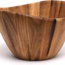 Lipper International Large Wavy Bowl, Acacia (12 inches (D) x 7 inches (H))