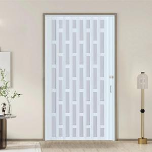 DIYHD 72X96in Frosted Glass PVC Folding Accordion Door, Space-Saving