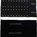 Portable Jewelry Roll Bag For Rings Velvet Jewelry Roll Bag keep your Rings Safe (Open size: 55 * 29cm Close size: 30 * 10cm, Black)