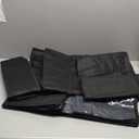 Onlyeasy 4 Pack Under Bed Clothes Storage Bags Organizer with Reinforced Handles and Zippers, Foldable Underbed Storage Container Bags for Blankets, Comforters, Bedding, Linen-like Black, MXAUBBP4 (Set of 4 Basic Soft Side Wall - Linen Like Black)