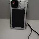 Lanhiem for iPhone 15 Metal Case, [Built-in Camera Kickstand & Glass Screen Protector] Heavy Duty Protective Rugged Full Body Military Grade Shockproof Aluminum Magnetic Cover for iPhone 15 (Silver)